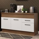 Ver imagem 1 de Balcão de Pia Cozinha 150 cm 2 Portas e 2 Gavetas (Com Tampo) Rustic/Branco Agata Madesa