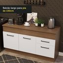 Ver imagem 7 de Balcão de Pia Cozinha 150 cm 2 Portas e 2 Gavetas (Com Tampo) Rustic/Branco Agata Madesa