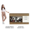 Ver mais imagens de Balcão de Pia Cozinha 150 cm 2 Portas e 2 Gavetas (Com Tampo) Rustic/Branco Agata Madesa
