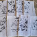 Ver imagem 1 de Pano de Prato Lomaer Sacaria 45x71cm Contorno para Pintura( 30 Unidades)branco