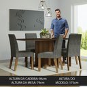 Ver imagem 4 de Conjunto Sala de Jantar Mesa Tampo de Madeira 6 Cadeiras Rustic/preto/silver Renata Madesa