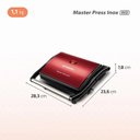 Ver imagem 2 de Sanduicheira Grill e Chapa 3 em 1 Master Press Inox 1000W 220V Vermelha Mondial Pg-01-Rc-Cl