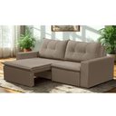 Ver imagem 1 de Sofá Retrátil 2 Lugares 1,80m Londres Suede Cappuccino Mirra Decor