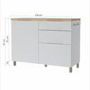 Ver imagem 2 de Balcão Modular 1 Porta 3 Gavetas Nesher Marquesa 120cm 100 Mdf