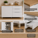Ver imagem 5 de Balcão de Cozinha Modular Marquesa 120cm 1 Porta 3 Gavetas 100% MDF - Nesher