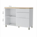 Ver imagem 3 de Balcão Modular 1 Porta 3 Gavetas Nesher Marquesa 120cm 100 Mdf