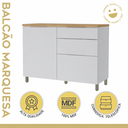 Ver imagem 7 de Balcão de Cozinha Modular Marquesa 120cm 1 Porta 3 Gavetas 100% MDF - Nesher