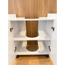 Ver imagem 6 de Gabinete Armario de Banheiro para Pia de Coluna 56cm Branco – Beleza, Organização e Funcionalidade