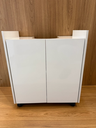 Ver imagem 5 de Gabinete Armario de Banheiro para Pia de Coluna 56cm Branco – Beleza, Organização e Funcionalidade