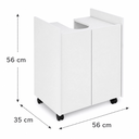 Ver imagem 3 de Gabinete Armario de Banheiro para Pia de Coluna 56cm Branco – Beleza, Organização e Funcionalidade
