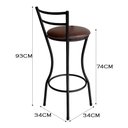 Ver imagem 2 de Banqueta Alta Home em Aço Carbono