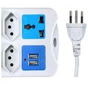 Ver imagem 2 de Régua Extensão Elétrica 9 Tomadas com 2 Usb e Cabo 2 Metros