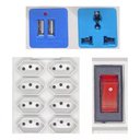 Ver imagem 3 de Régua Extensão Elétrica 9 Tomadas com 2 Usb e Cabo 2 Metros