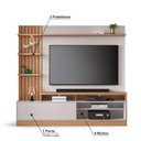 Ver imagem 3 de Rack com Painel Macéio para TV de até 65 - Freijó/Off White