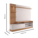 Ver imagem 6 de Rack com Painel Macéio para TV de até 65 - Freijó/Off White