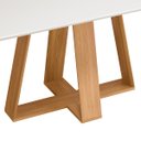 Ver imagem 5 de Mesa de Jantar Retangular Tampo Chafrando Curvo  Kiara DJ Móveis Carvalho Nobre/Off White