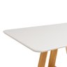 Mesa de Jantar Retangular Tampo Chafrando Curvo  Kiara DJ Móveis Carvalho Nobre/Off White - 3