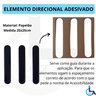 Elemento Tátil Direcional Pvc Adesivado Preto - 4