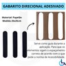 Elemento Tátil Direcional Pvc Adesivado Preto - 3
