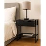 Mesa Cabeceira Black Apoio Cama Gaveta Mdf Mordomo - 1