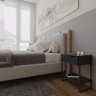 Mesa Cabeceira Black Apoio Cama Gaveta Mdf Mordomo - 4