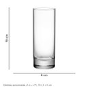 Ver imagem 7 de Jogo 3 Peças Copo Alto de Vidro Bormioli Rocco 340ml Transparente 16x6x6cm Água