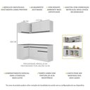 Ver imagem 4 de Armário de Cozinha Compacta de Canto com Rodapé Veneza Multimóveis V2092 Branco/Preto