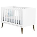 Ver imagem 5 de Quarto de Bebê Theo 2 Portas Branco Acetinado com Pés Amadeirado - Reller