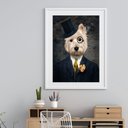 Ver imagem 2 de Quadro West Terrier Lord - 60x48cm:madeira Branca