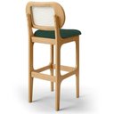Ver imagem 5 de Kit 04 Banquetas Altas para Cozinha Bancada Sala Tela Betta Fixa L02 Suede Verde Musgo - Lyam