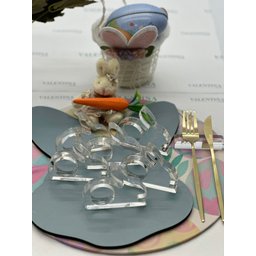 Kit Porta Guardanapos de Acrílico de Coelho - 6 Peças - 1