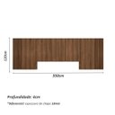 Ver imagem 5 de Cabeceira King 3,50m e 2 Mesas Gaveta e Nicho Mdf sob Medida Cor:nogueira Cadiz