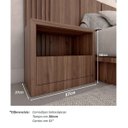 Ver imagem 4 de Cabeceira King 3,50m e 2 Mesas Gaveta e Nicho Mdf sob Medida Cor:nogueira Cadiz