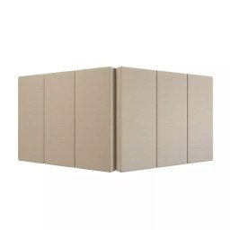 Cabeceira Estofada Dobravel Suspensa Bia 1.40 Cama Box Casal - Bege - 4