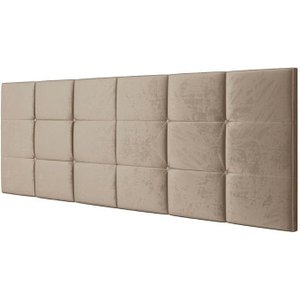 Cabeceira Estofada Dobravel Suspensa Bia 1.40 Cama Box Casal - Bege