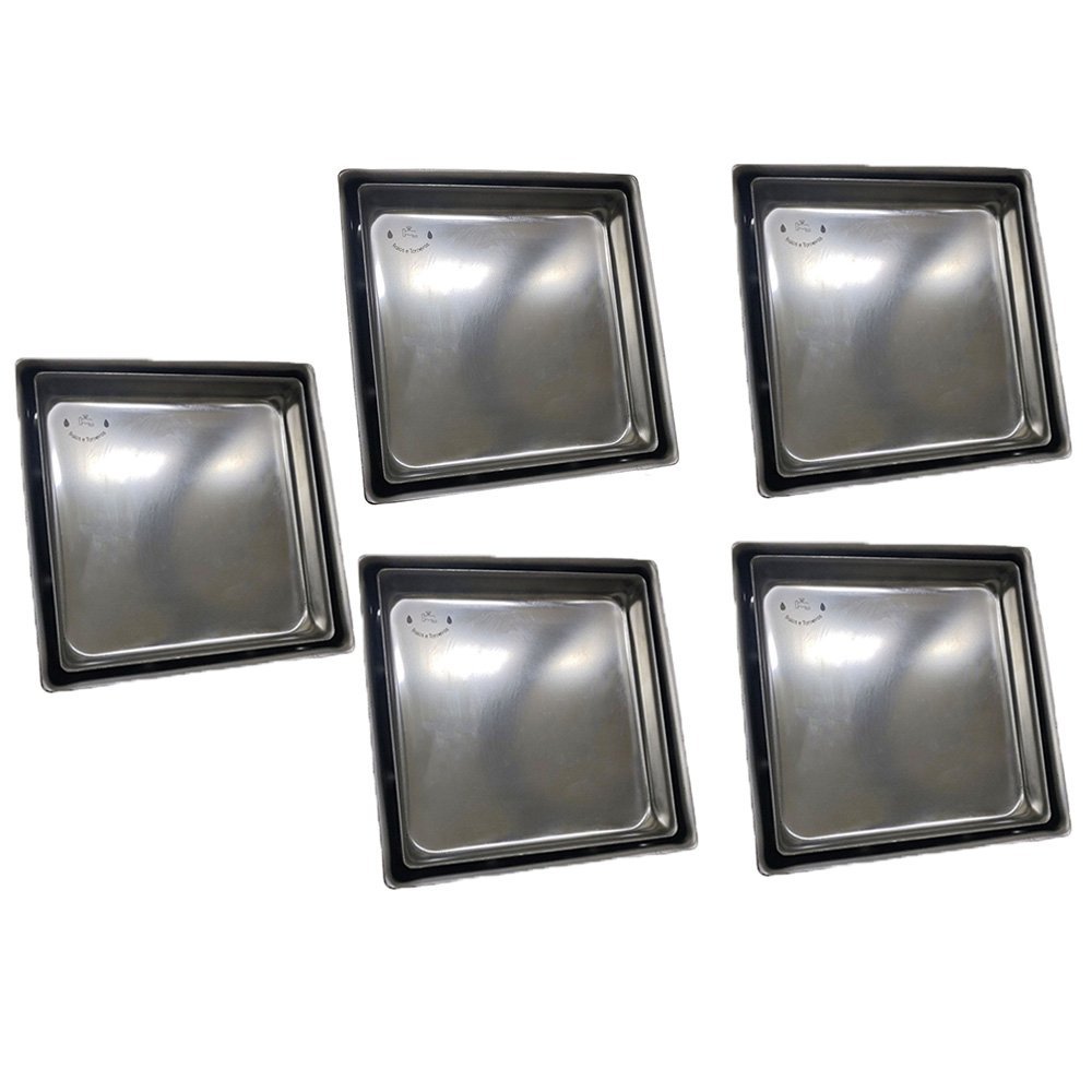 Ralo Oculto Invisivel Kit 5 Uni Anti Odor Insetos Quadrado 10X10 Cozinha Banheiro Lavabo Varanda Ral - 1