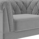 Ver imagem 4 de Poltrona Decorativa 130cm Apso Veludo Cinza Claro - Sallar Home