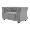 Ver imagem 5 de Poltrona Decorativa 130cm Apso Veludo Cinza Claro - Sallar Home