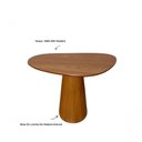 Ver imagem 4 de Mesa Lateral Gaia Orgânico Madeira 51cm Amadeirado Modelar Art Moveis