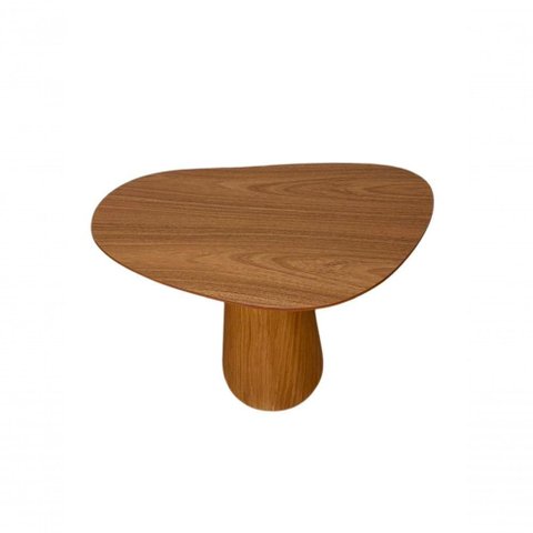 Mesa Lateral Gaia Orgânico Madeira 51cm Amadeirado Modelar Art Moveis