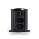 Ver imagem 1 de Torre De Tomada 2 Tomadas +  2usb (a Rápido + C) + Indução 10A Preto