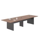Ver imagem 1 de Mesa para Reunião 3,60 Cort - Noce e Preto Noce e Preto