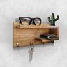 Porta Chave de Parede Organizador com Prateleira em Pinus - 1
