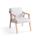 Ver imagem 6 de Kit 2 Poltronas Decorativas Madeira Maciça Jequitibá Tecido Algodão Flávia