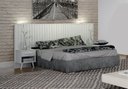 Ver imagem 3 de Painel Box Casal Milano com Criados Branco