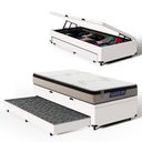 Ver imagem 1 de Cama Box Baú com Colchão Gazin de Espuma D33 Pillow In Force Mid + Auxiliar de Espuma Solteiro