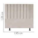 Ver imagem 3 de Cabeceira Estofada Carla 195cm King Size para Cama Colchão Box Quarto Suede Bege - Aurora Line