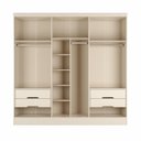 Ver imagem 7 de Guarda-roupa Casal com 6 Portas Reflecta e 4 Gavetas Atenas Yescasa