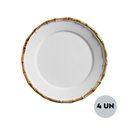 Ver imagem 1 de Jogo 4 Pratos Raso de Bambu 27cm Flat Borda Grossa Scalla