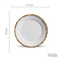 Ver imagem 4 de Jogo 4 Pratos Raso de Bambu 27cm Flat Borda Grossa Scalla